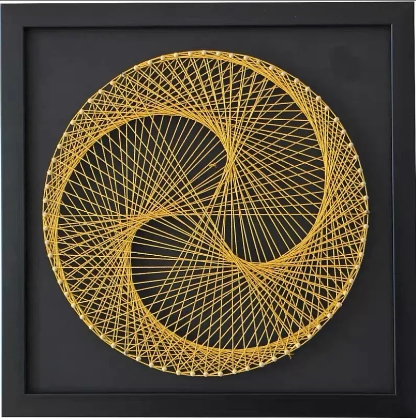 

Geometry Nail Winding Painting DIY Material Package Wool Winding Painting Hand Decorative Yarn String Silk Gift