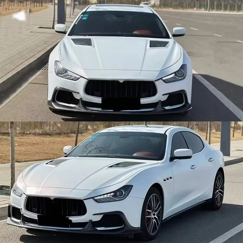 Dream Garage Runde Hight Quality Body Kit for Maserati Ghibli 2014-2017 Carbon Fiber Body Kit ASPEC Style Front Lip Side Skirts