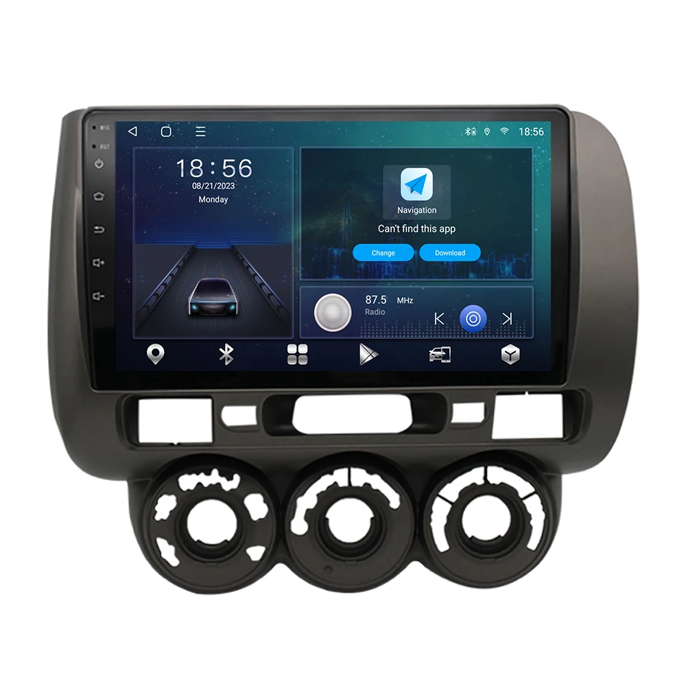 

2 DIN автомагнитола с Carplay и Android, навигация, сенсорный экран, стереосистема для Honda Fit RHD MT 2004-2008, встраиваемый плеер