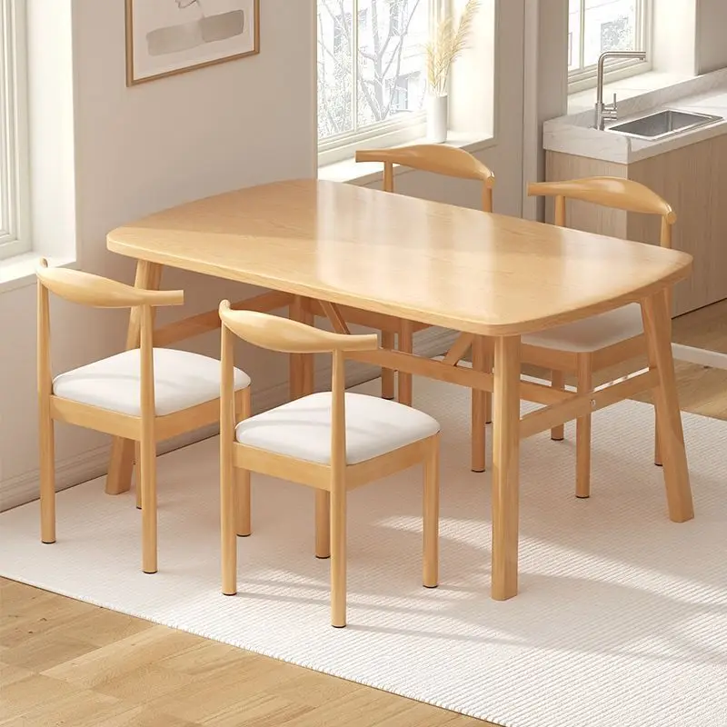 Kitchen Accessories Dining Table Wood Ornament Lounges Luxury Dining Table Restaurant Nordic Mesas Comedor House Furniture