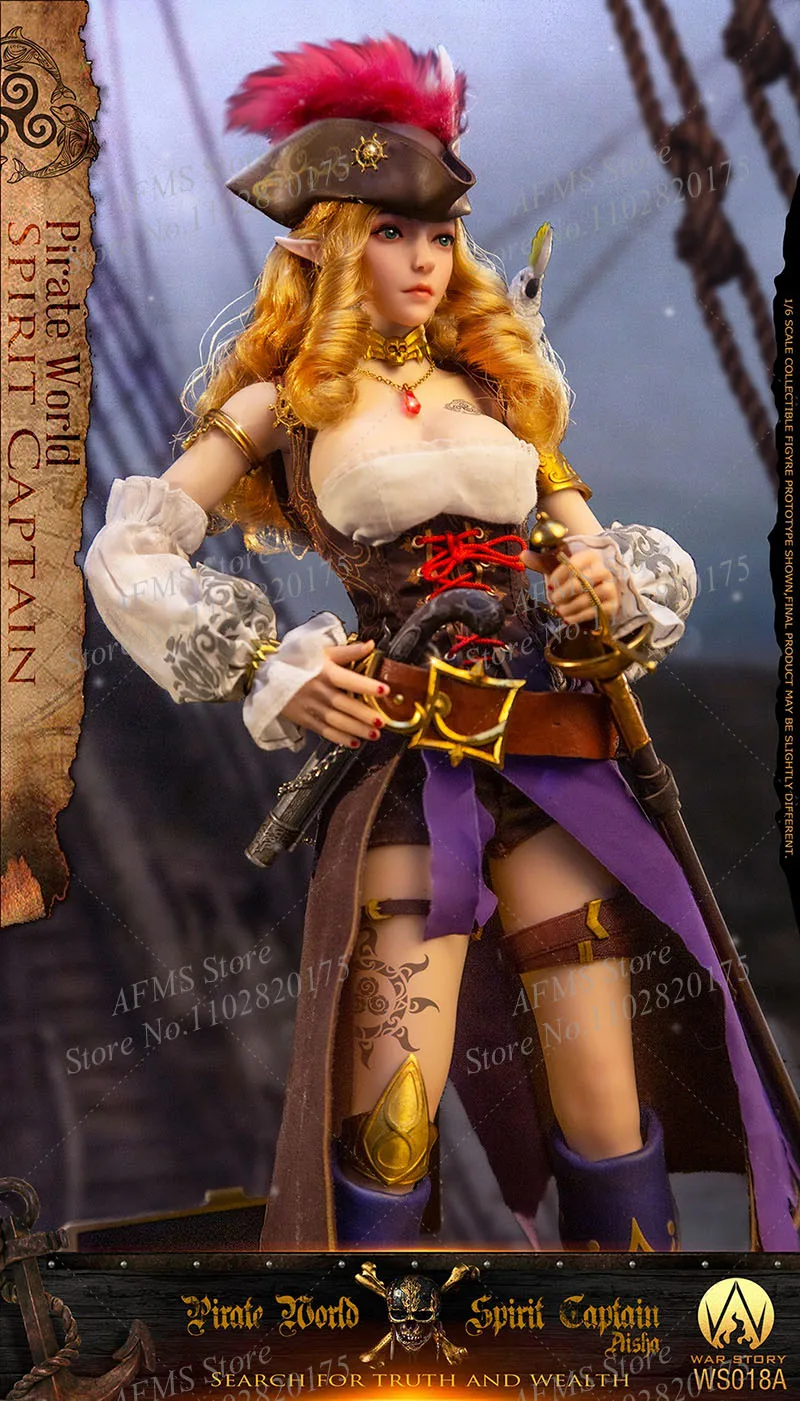 War Story WS018 1/6 Scale Collectible Figure Elf Pirate Captain Elsa Full Set 12Inch Female Soldier Action Figure Body Toys