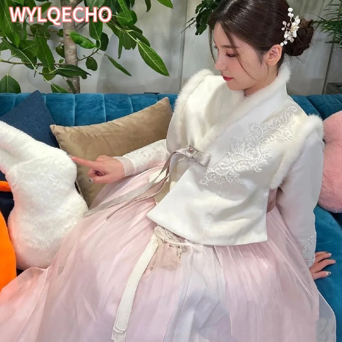 Korean Padded Vest Hanbok Cotton Winter Warm Slimming Travel Card Photo Fairy Joker Style Clothing