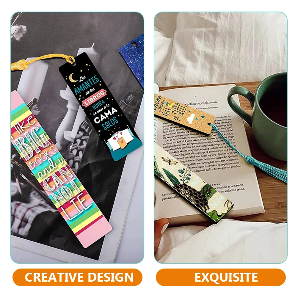 

1Set Blank Bookmarks DIY Page Markers Sublimation Bookmark Blanks Density Board Lightweight Easy Carry Safe Odorless