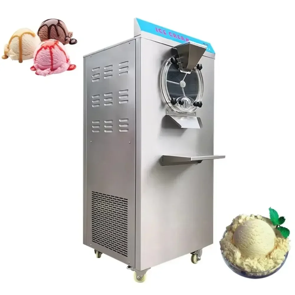 Commercial Batch Freezer Italian Gelato Expanded Antifreeze Cylinder Ice Cream Machine Vertical Hard Serve