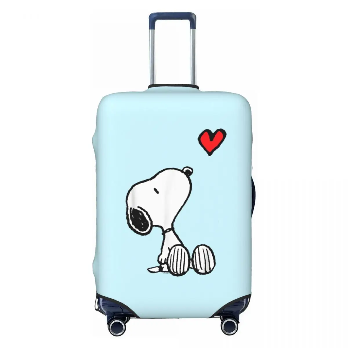 Peanuts Heart Sitting Snoopy Suitcase Cover Cruise Trip Holiday Practical Luggage Accesories Protector