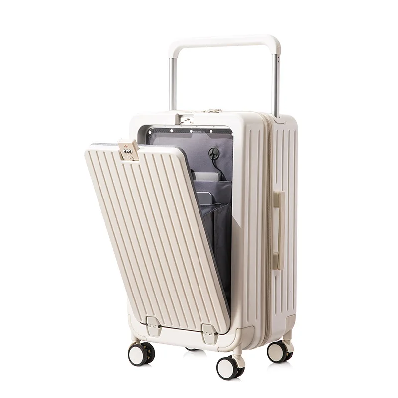 Wide-Pull-Rod Suitcase Female Large-Capacity 20-Inch Front Cover Luggage Case Universal Wheel 26 Male Travel Password