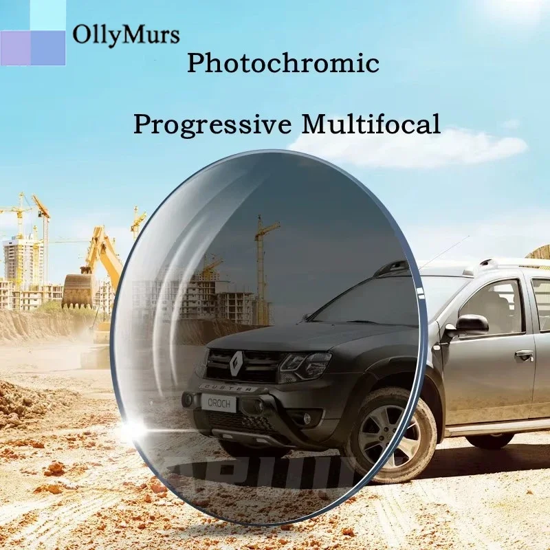 

OLLYMURS 1.56/1.61/1.67 Photochromic Progressive Quality Multifocal Lens HMC Coating Anti-Ultraviolet Anti-Scratch Aspheric Lens
