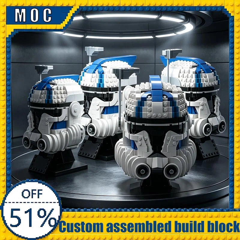 

957PCS ARC Trooper Echo War Helmet Collection MOC Model Building Blocks Assembly Toy Educational Learning Birthday Gift Adults