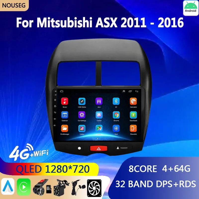 

Android Car Radio Carplay for Mitsubishi ASX 1 2010 2011 2012 - 2016 Multimedia Video Player Carplay Navi GPS 2 Din DVD