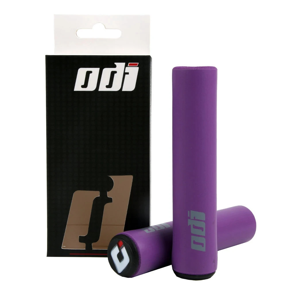 ODI MTB Bicycle Grip Silicone Handlebar Grips Shock-Absorbing Soft Mountain Bicycle Grip Bike Accessories Purple Rich