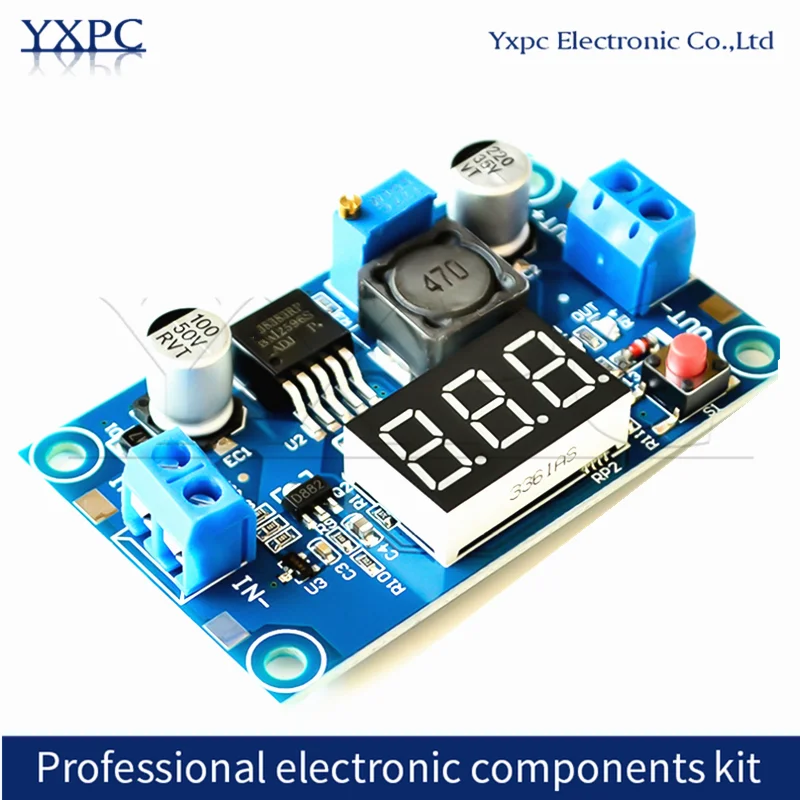 LM2596 DC DC Step Down Converter Voltage Regulator LED Display Voltmeter 4.0~40 to 1.3-37V Adjustable Power Supply Module