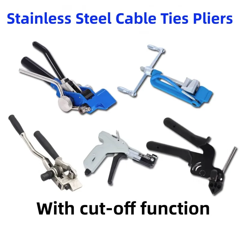 

Stainless Steel Cable Tie Gun Bundle Tool Tensioning Trigger Cable Plier Cutter Stainless Steel Zip Hand Fastening Strap