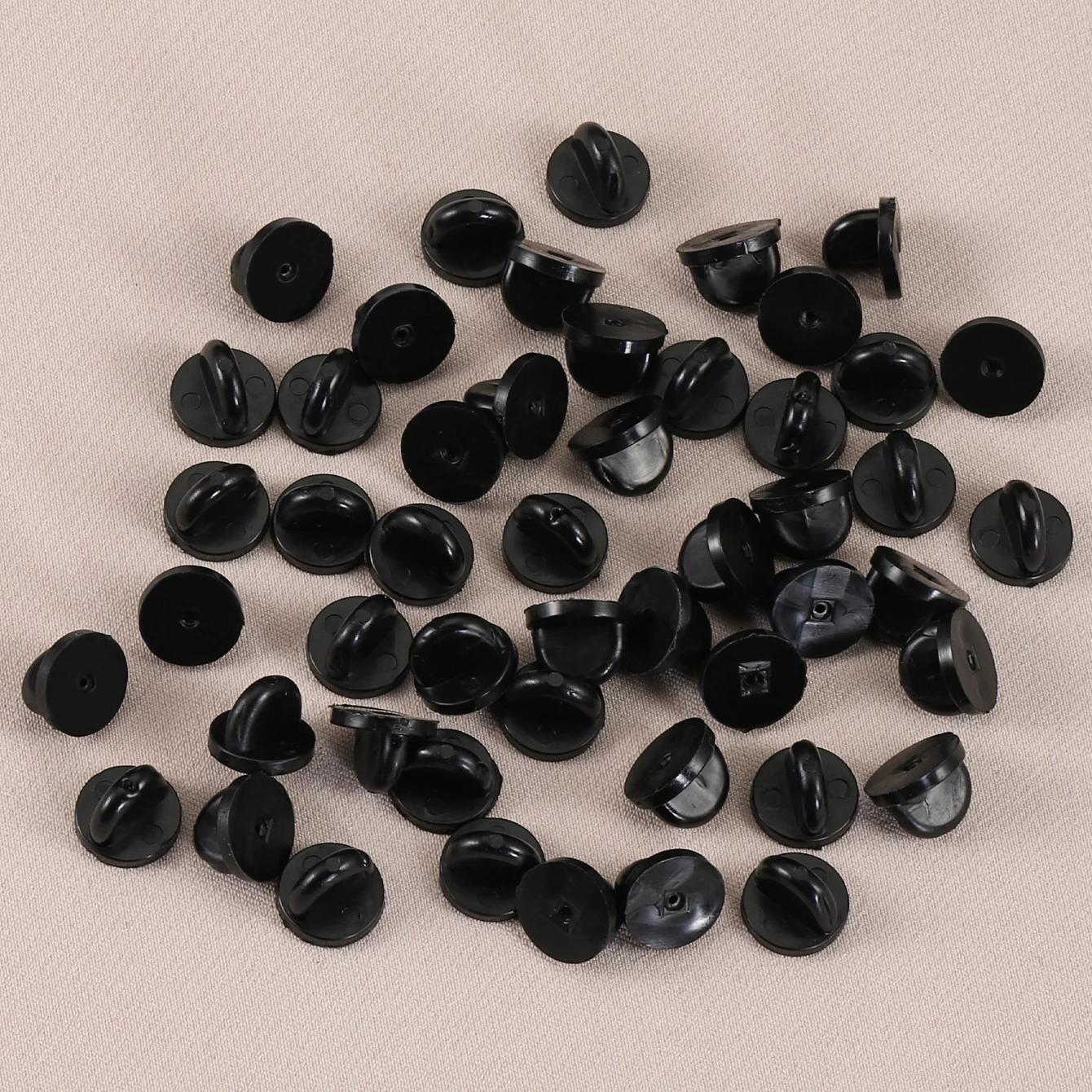 50PCS Black Rubber Pin Backs for Lapel Pins