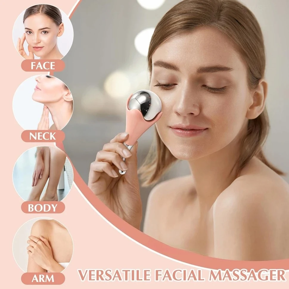 ‌ Globe faciale de cryothérapie 2025, rouleau de glace en acier inoxydable pour dépurre/sacs pour les yeux/massage pour le visage et les yeux
