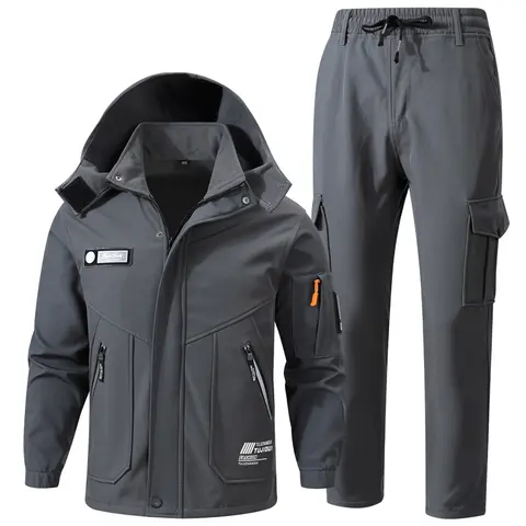 Inverno Uomo Mountain Ski Set caldi Tuta sportiva impermeabile Giacca tattica + Pantalone 2 pezzi Giacca a vento termica da uomo Set Tute