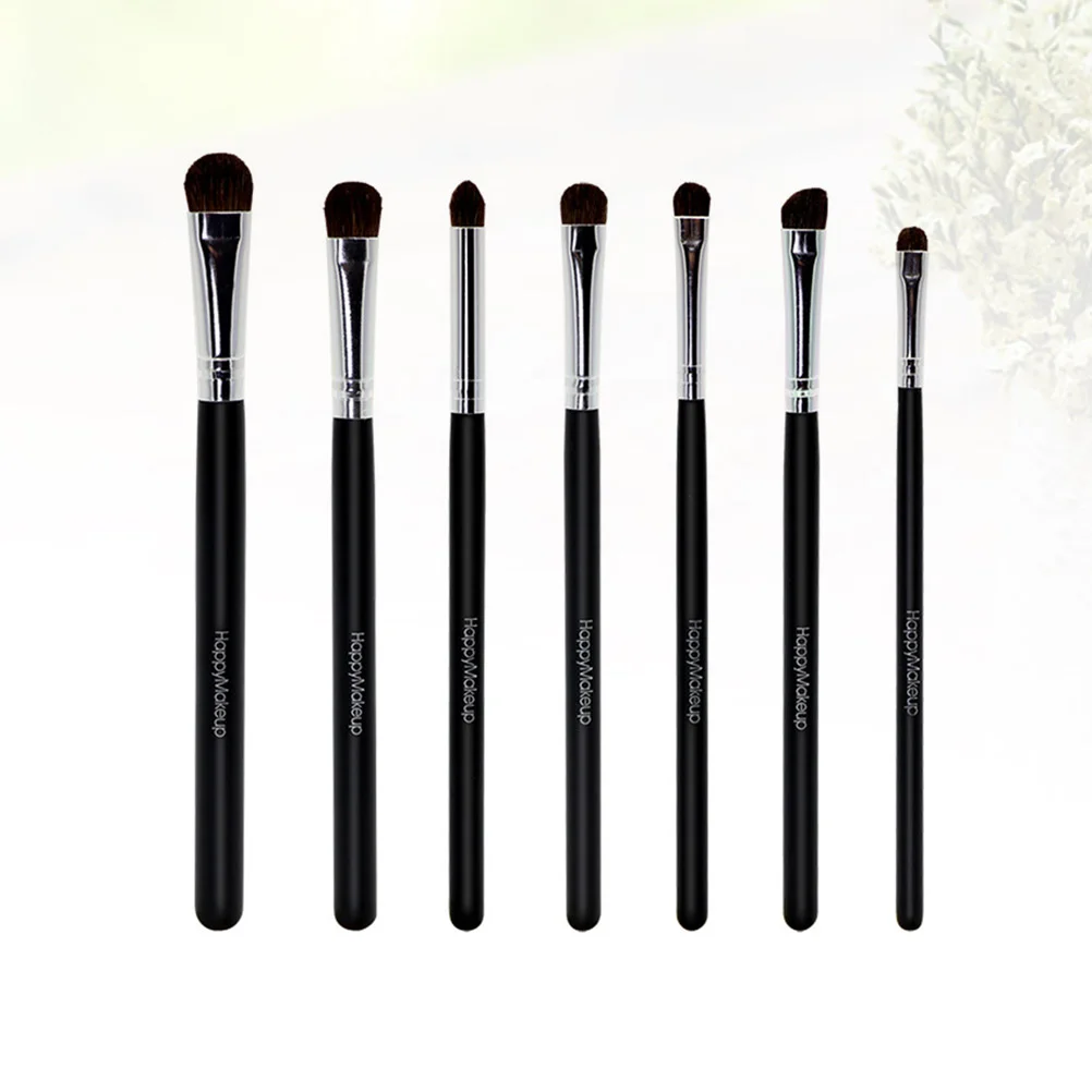 

7 Pcs Detail Eyeshadow Mascara for Lashes Kit Makeup Brush Bristle Tools Smudge