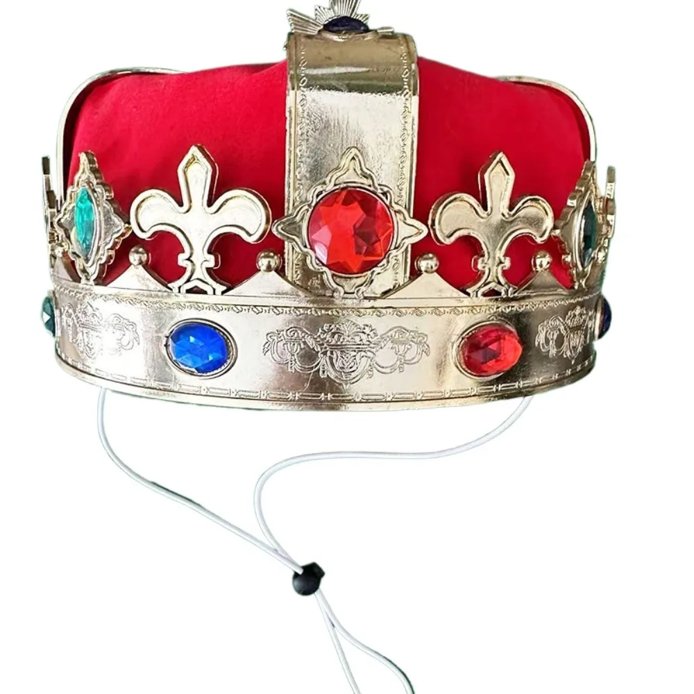 Pet King Costume Set, Dog Royal Red Cape with King Crown Puppy Halloween Birthday Party Cosplay Outfit