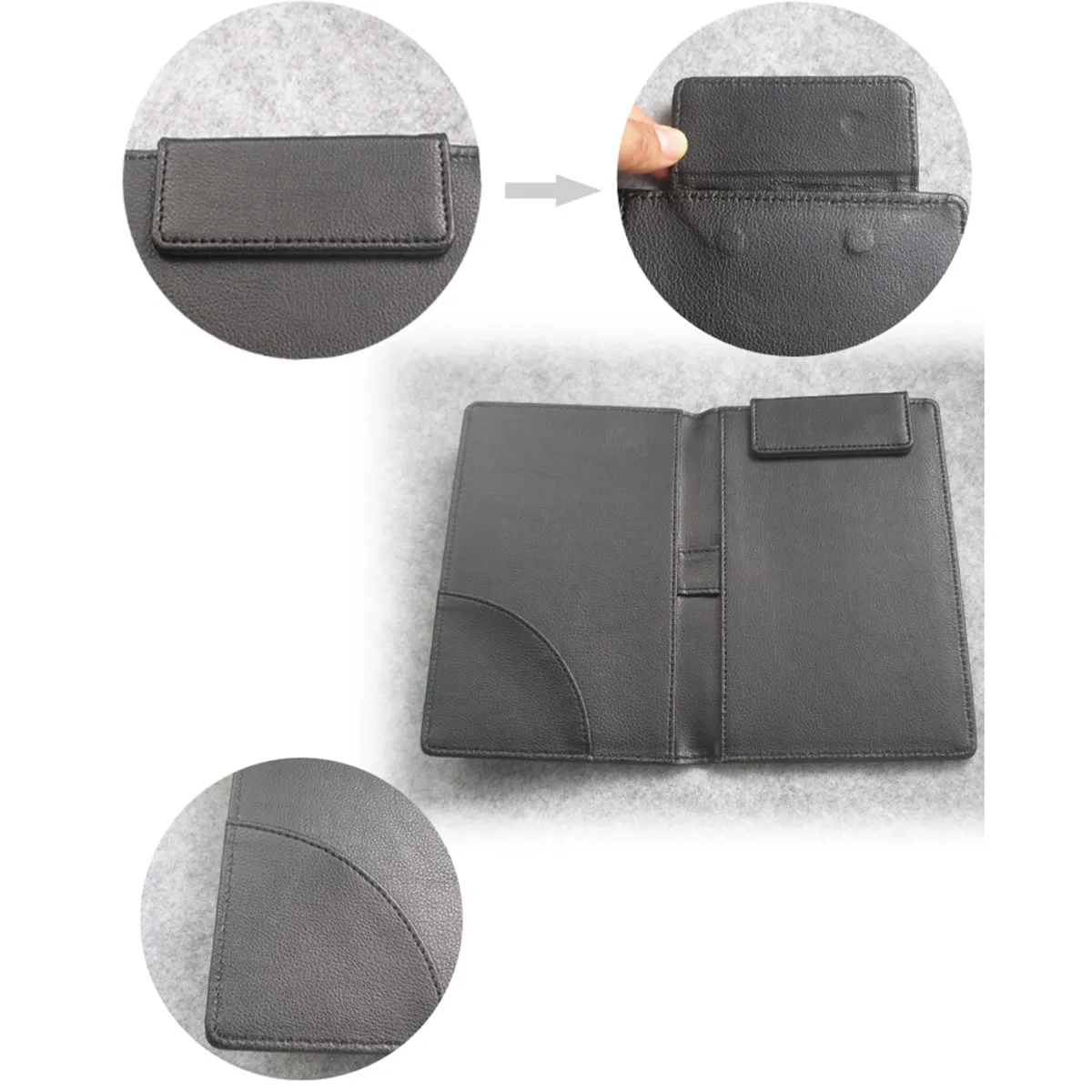 

Billfold Menu Holder Pen Clip Server Restaurant Check Books Stylish Practical Easy Clean PU Folder Guest Sonic Business