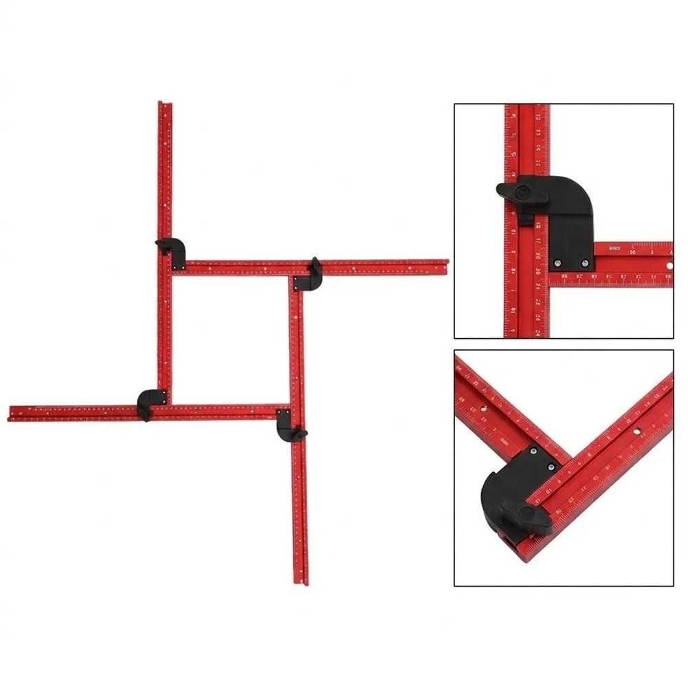 Professional Router Positioning Jig For Accurate Wood Milling And Grooving Adjustable Square Frame 4 To 23.6 Inches For DIY Proj