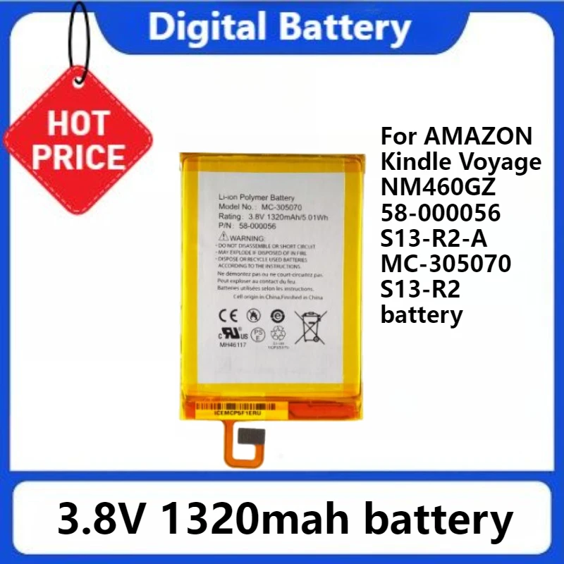 305070 BatteryFor AMAZON Kindle Voyage NM460GZ 58-000056 S13-R2-A MC-305070 S13-R2 MC-Good Quality Tablet Battery