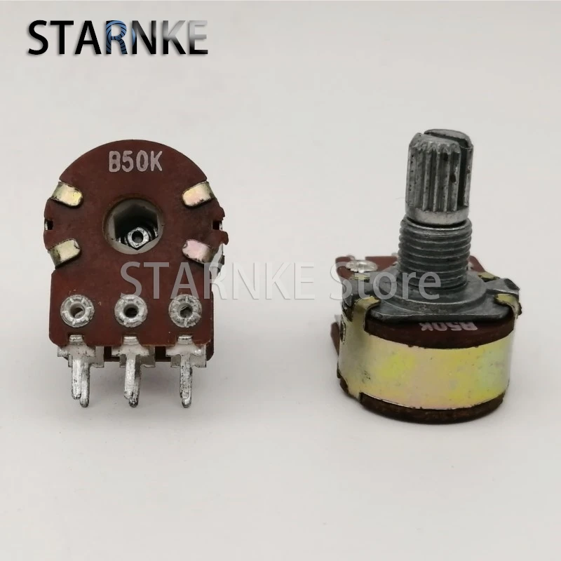 2PCS WTH148 16 유형 B50K * 2 6 핀 듀얼 스피커 앰프 오디오 볼륨 전위차계 꽃 샤프트 길이 15mm