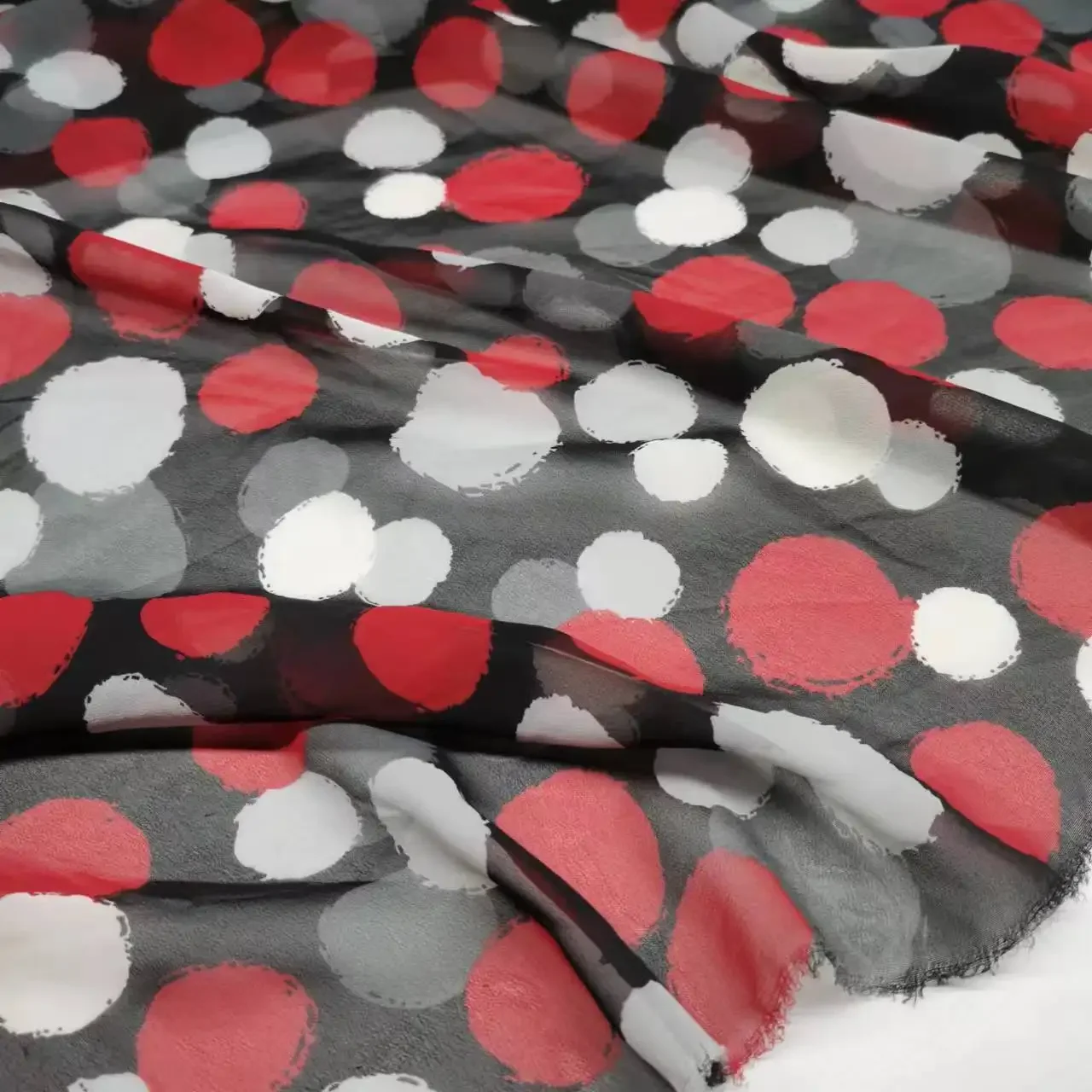 Big Dot Fabric Bubble Chiffon Cloth Dropping Breathable Skirt Shirt Scarf Material