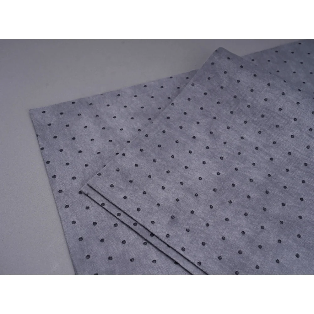 40x50 سنتيمتر PP رمادي القياسية منصات حصيرة ماصة عالمية لامتصاص الزيوت والمبردات والمذيبات وانسكاب الماء