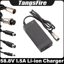 58.8V 1.5A Li-ion Battery Charger 14S For 52V 51.8V Electric Bicycle Lithium Battery Charger EU/US/AU/UK/KR High Quality Plug