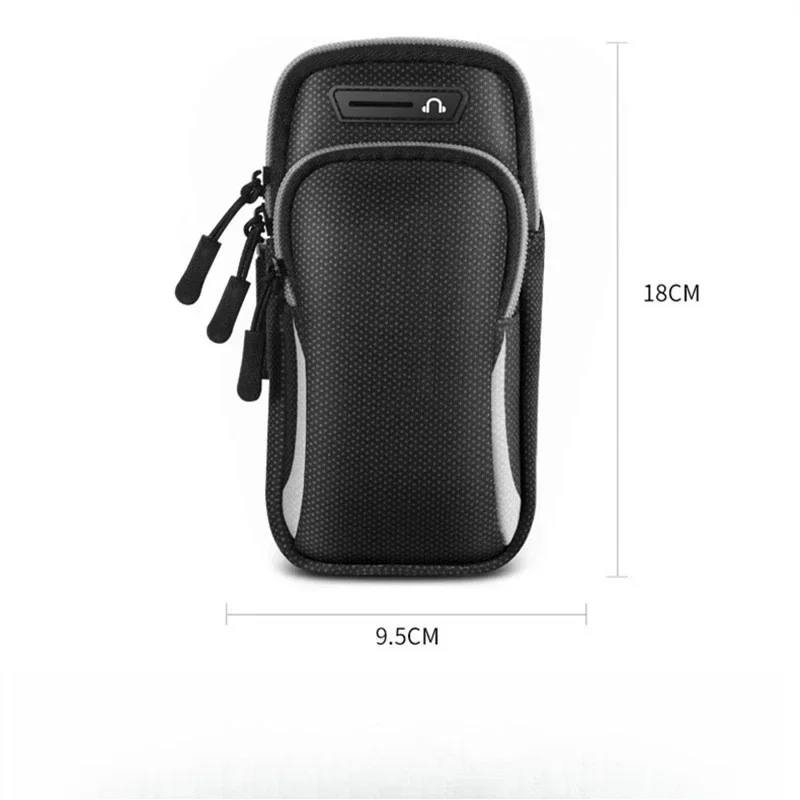 Outdoor sports mobile phone arm bag waterproof fabric running arm belt men's and women's fitness bicycle arm bag