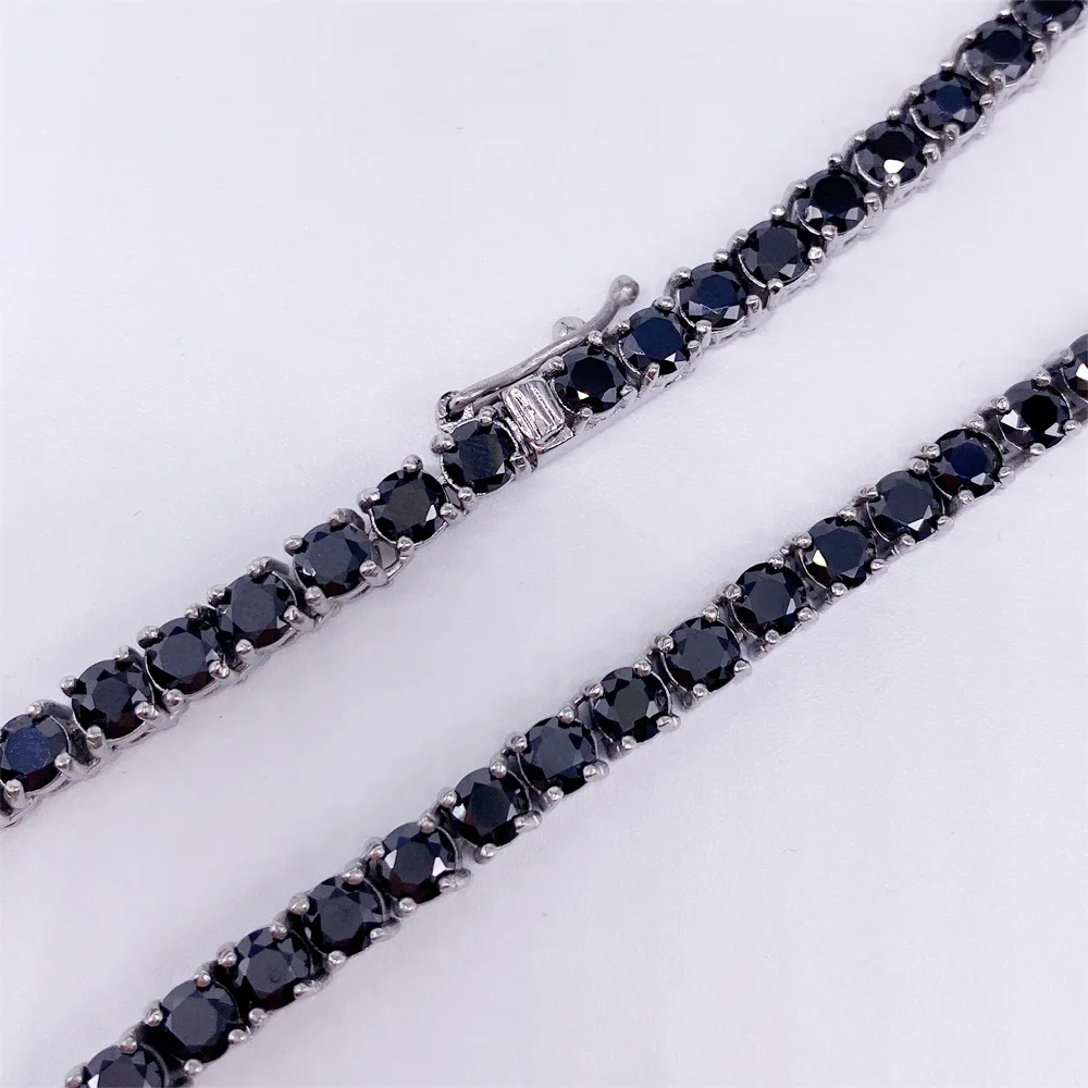 IM Black 6mm 316L Stainless Steel Tennis Chain Necklaces For Men Women Bling Zircon Iced Out Chain Jewelry Free Shipping