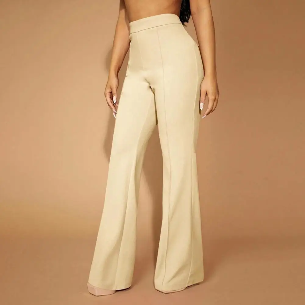 

Деловые женские расклешенные брюки с высокой талией, повседневные удобные брюки-клеш для повседневной носки, женские нижние брюки