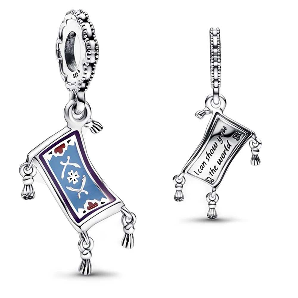 Aladdin Magic Carpet Dangle Charm Silver Plated Fit Charms Silver 925 Original Bracelet for Jewelry Making