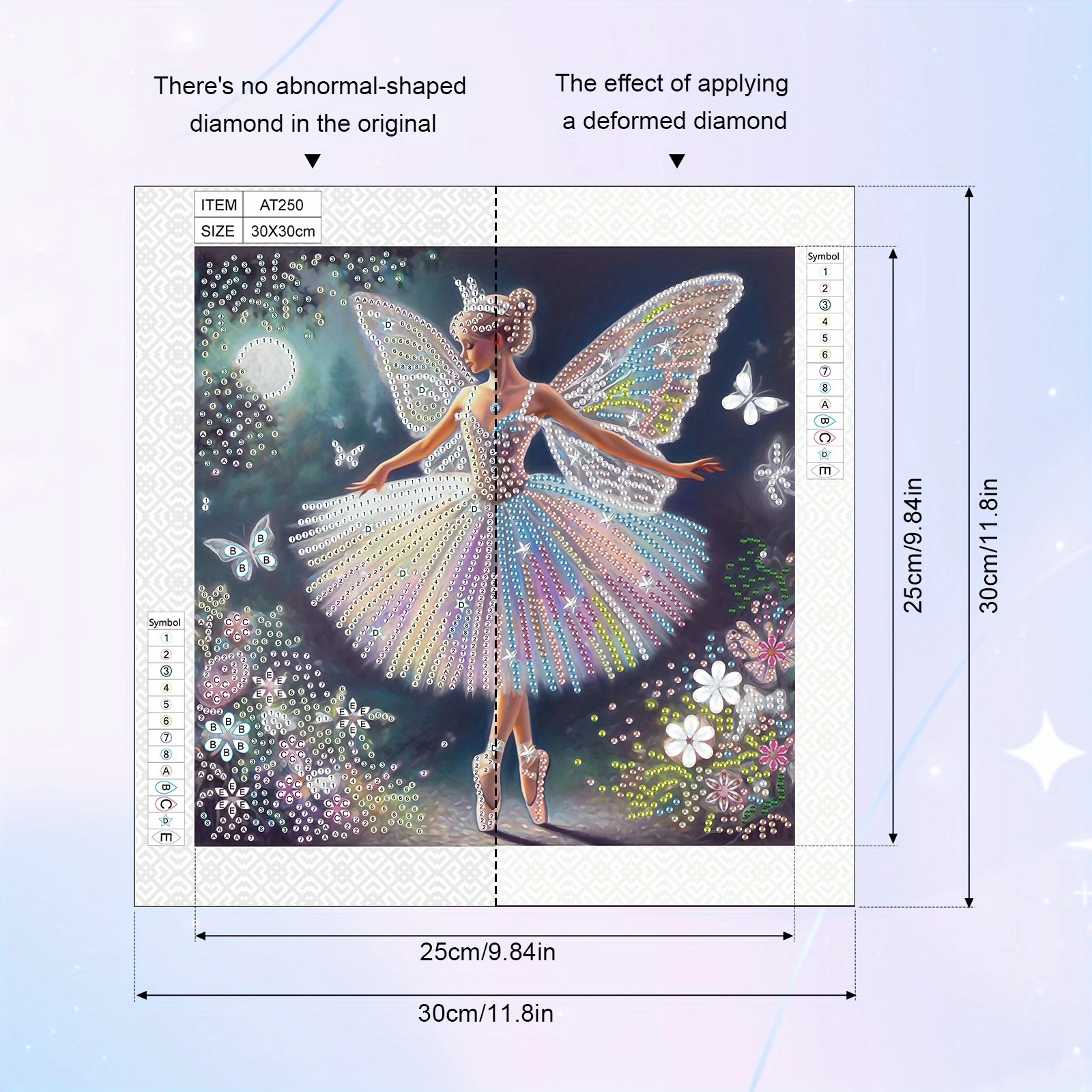 DIY flower fairy 5D Special Shape Diamond Art Kits for Beginners, Diamond Art Painting Kits for Home Wall Decoration Gift