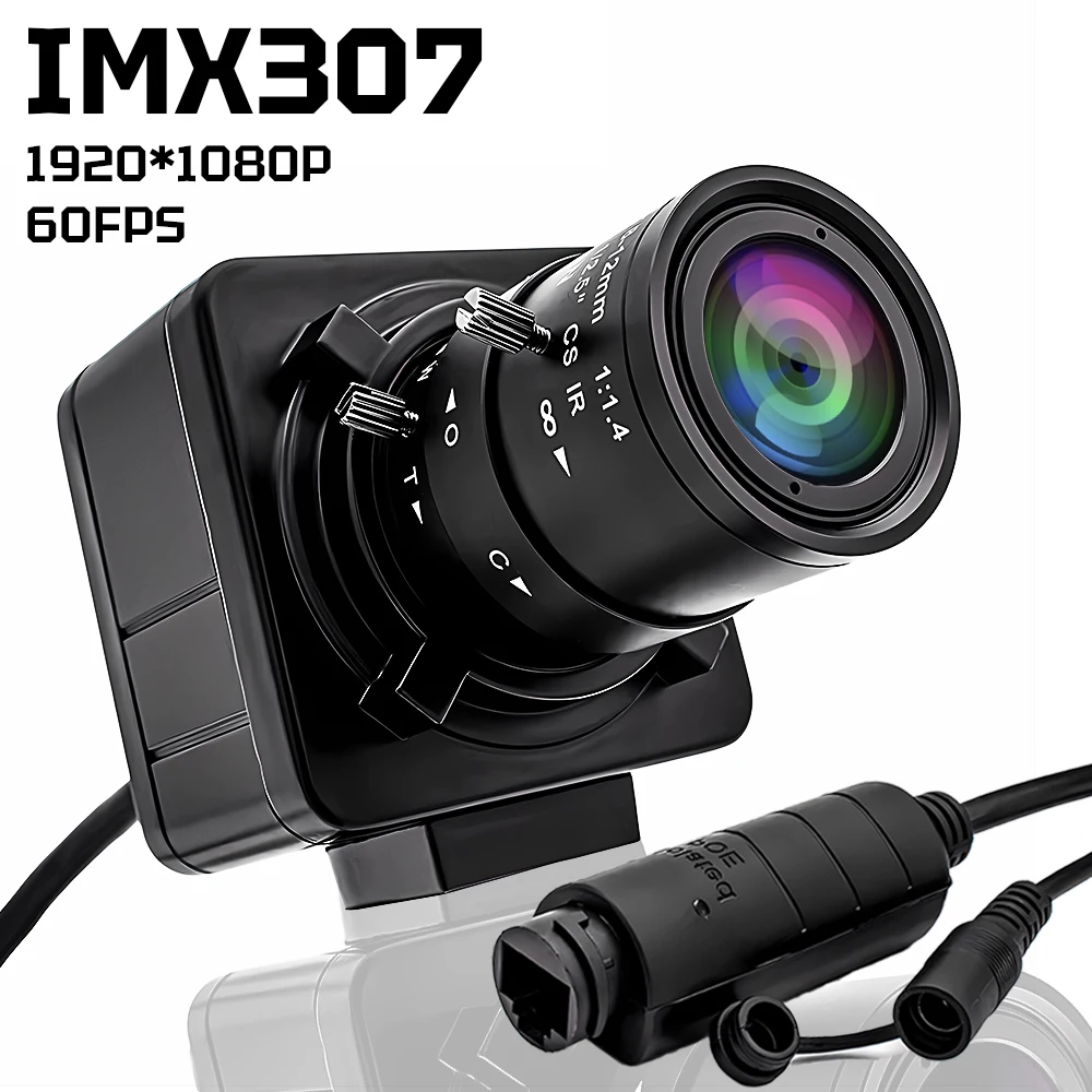 

20X Zoom IP Camera 1080P 60FPS 1/2.8" IMX307 CMOS With 5-50mm Varifocal Lens Support RTSP Onvif H.265 POE CCTV Security Webcam
