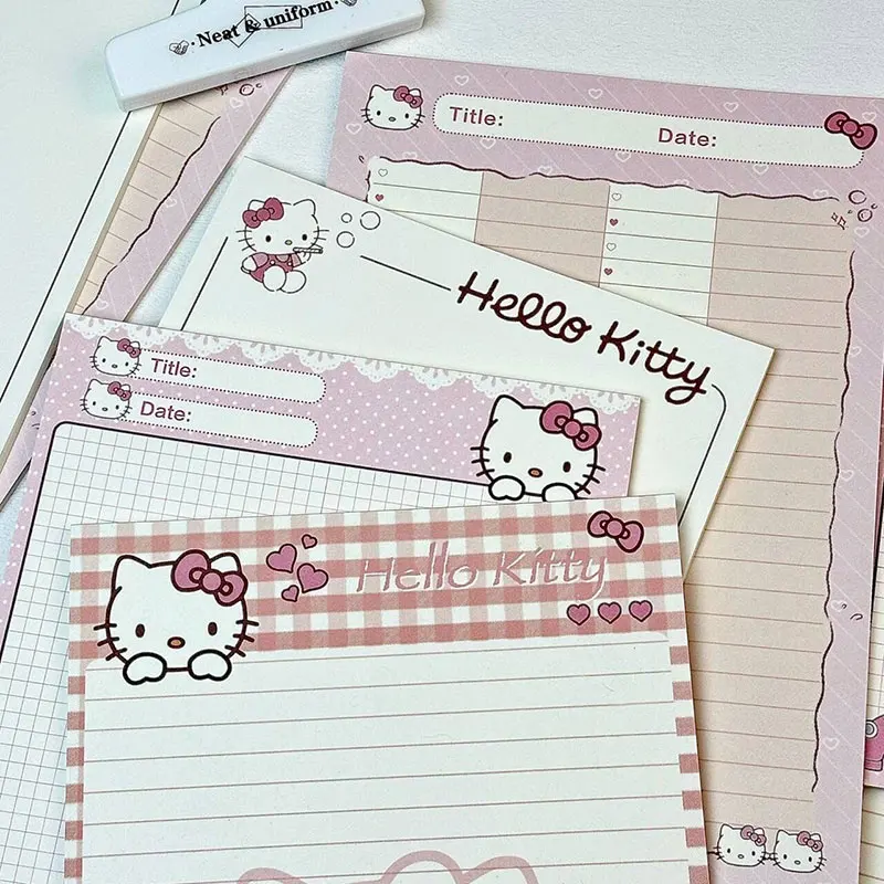 Kawaii Hello Kitty Convenience Book 30Sheets/Book Sannrio Tearable B5 Note Book Office Student School Stationery Draft Paper