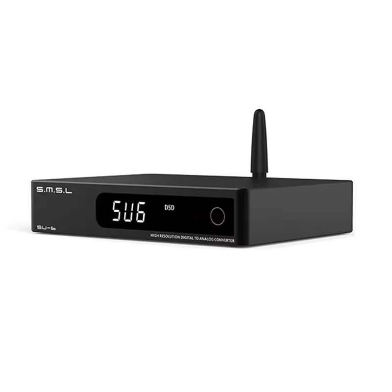 SMSL SU-6 Decoder ES9038Q2M OPA1612*4 32Bit/768kHz DSD512 Bluetooth 5.0 SU6 Desktop Mini Audio DAC with Remote Control