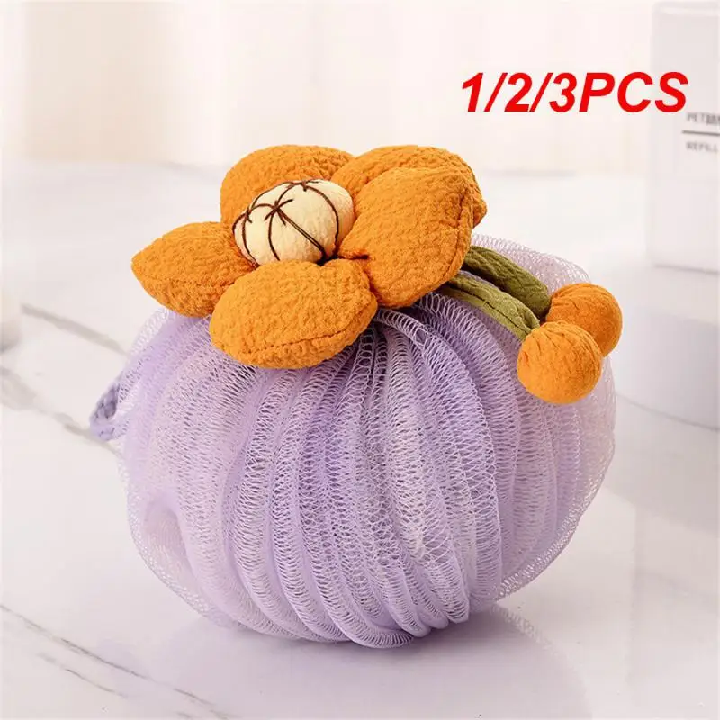 1/2/3PCS Explosion Dried Flower Bath Ball Nylon Scrubber Wisp For Body Cleaning Bath Sponge Ice Bath Bath Salt Ball