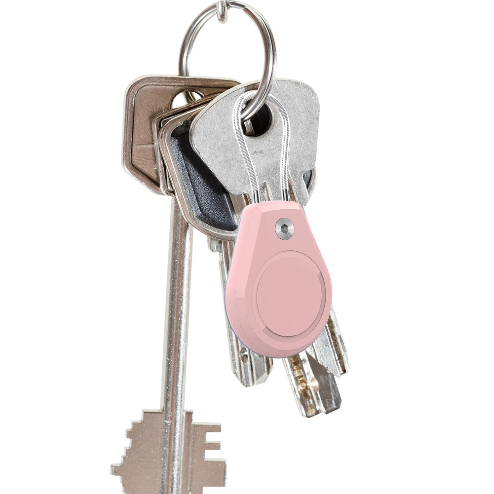 

For Apple AirTag Secure Holder with Wire Cable Anti-Lost Protective Case with Keyring Waterproof for Luggage Key Backpack Pet