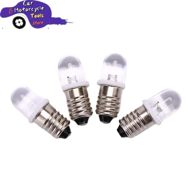 5pcs E10 Led Bulb E10 DC 3V 4.5V Instrument Bulb E10 Indicator Bulb Old Fashioned Flashlight Bulb 0.2W