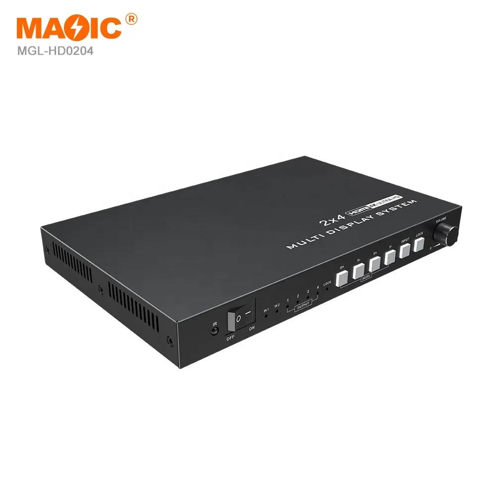 

In stock4k 60hz Hdmi Video Wall Controller 2x4 Hdmi Video Splicer hdmi Splitter Video S Witcher With IR for Monitor Multiviewer