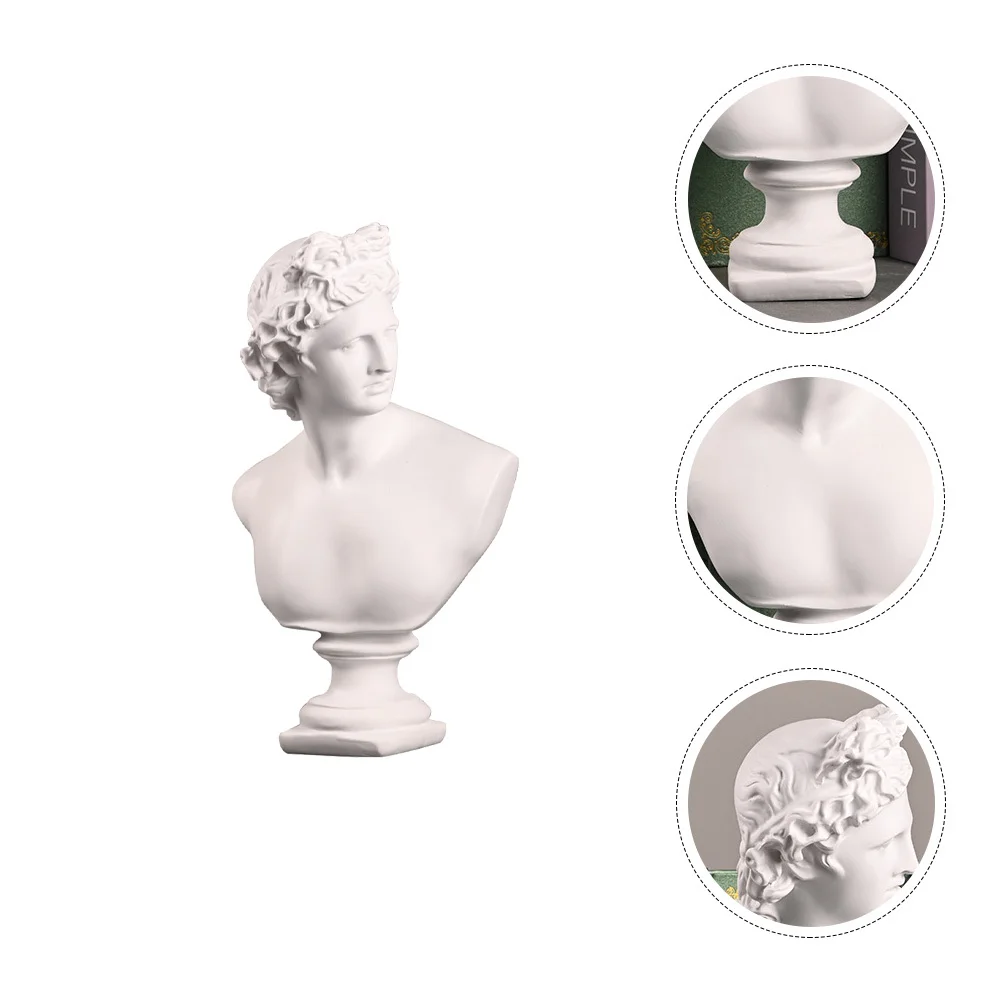 

Mini Resin David Head Ornament Delicate Home Decoration High Craftsmanship Desktop Sculpture Art Resin Statue Housewarming Gift