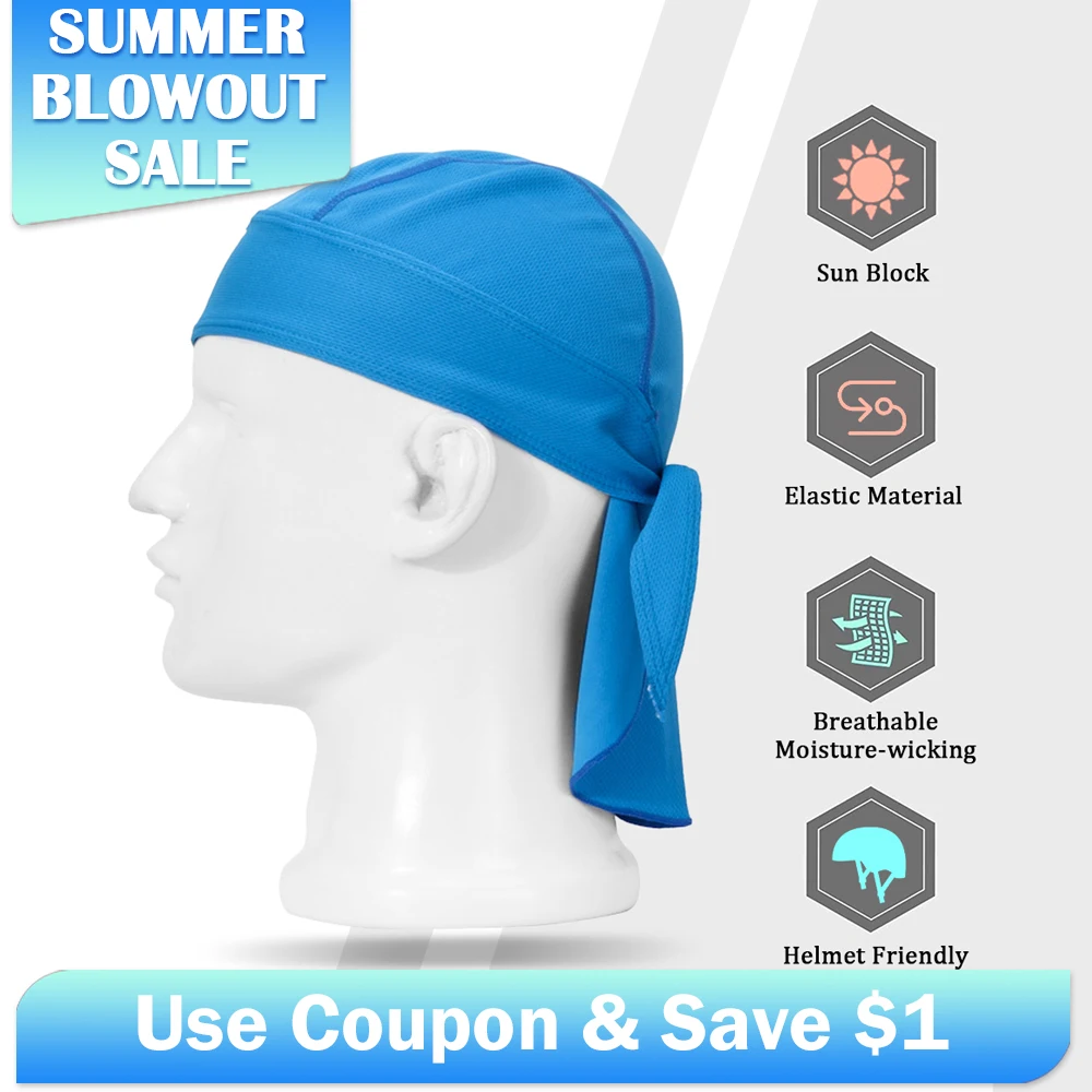 

Summer Quick-dry breathable pirate Hat pirate Bandana Headscarf Motorcycing Fishing Hiking Running Bicycle Sweat-wicking Cap