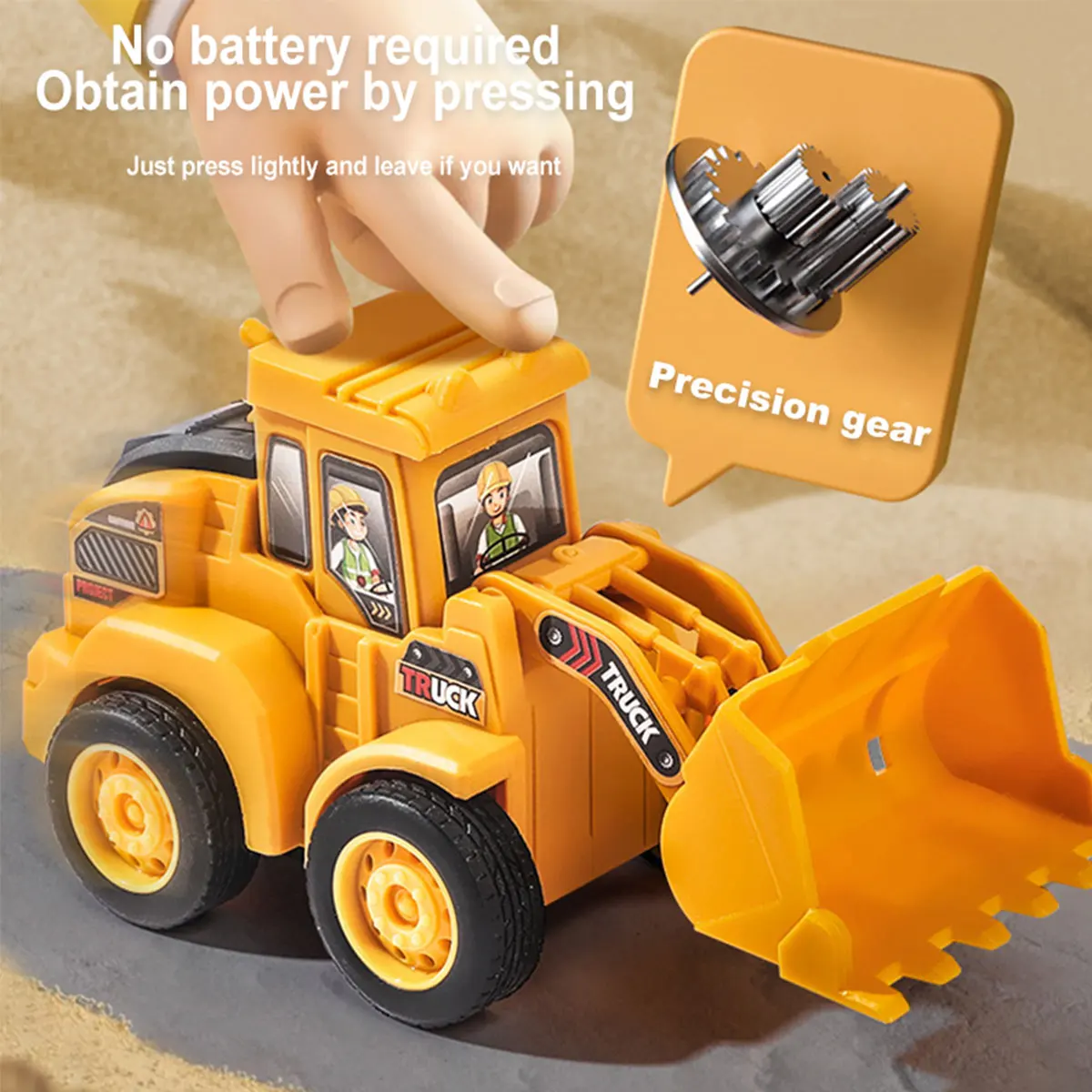 Engineering Vehicle Model Press Sliding Car Excavator Bulldozer Children Educational Construction Vehicle Toy Kids Boy Gift