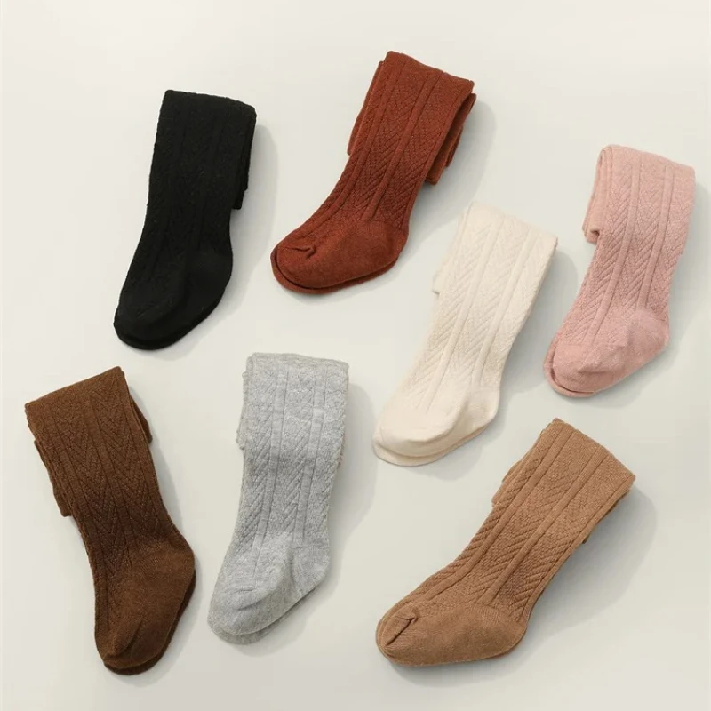  2025 طفل الفتيات ارتداءها الجوارب محبوك طماق الشتاء السراويل الضيقة العصرية الرضع نيسيي القدمين رومبير الخريف الشتاء #4