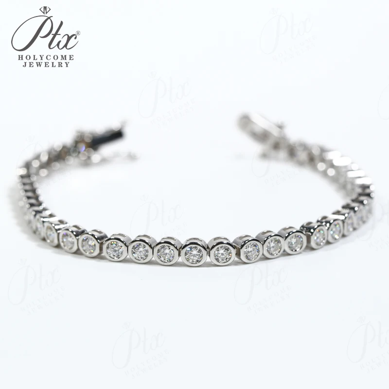 

4 мм браслет с пузырьками, теннисная цепочка, муассанит, бриллиант, стерлинговое серебро 925 пробы, подарок на годовщину, подвески высшего качества, подарок на день рождения