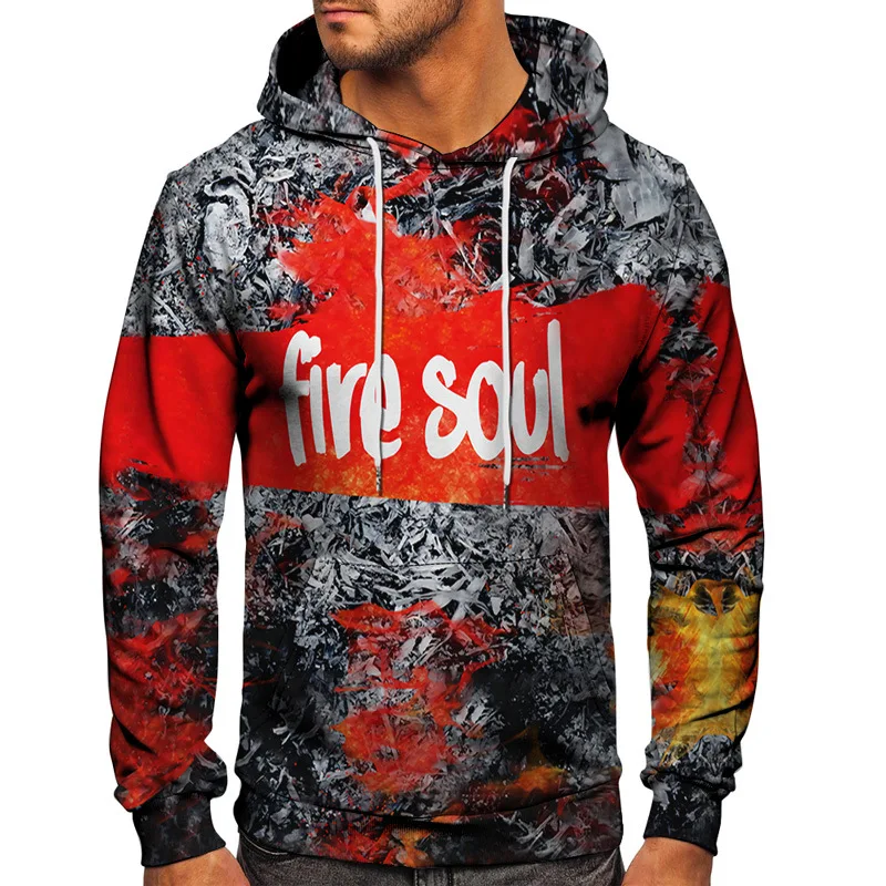 Harajuku Style Men Women 3D Hoodie Funny Letter Fire Soul Moon Planet Dreamer Print Sweatshirt Hoody Pullover Clothes Size S-6XL