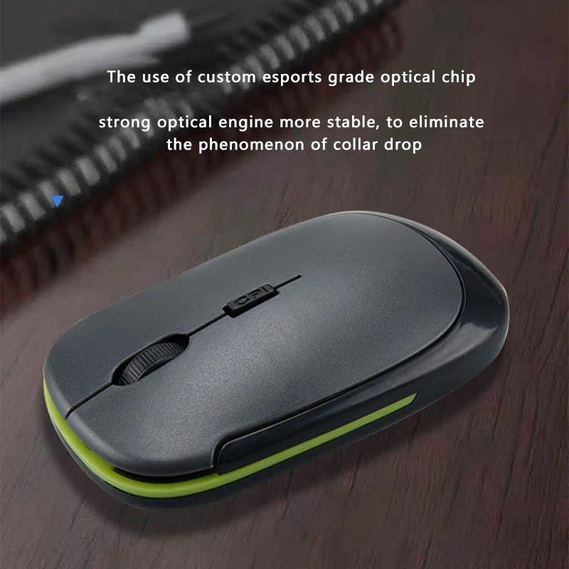 Wireless Mouse, Mini Portable Photoelectric Silent 2.4G Ultra-Thin Mouse for Games and