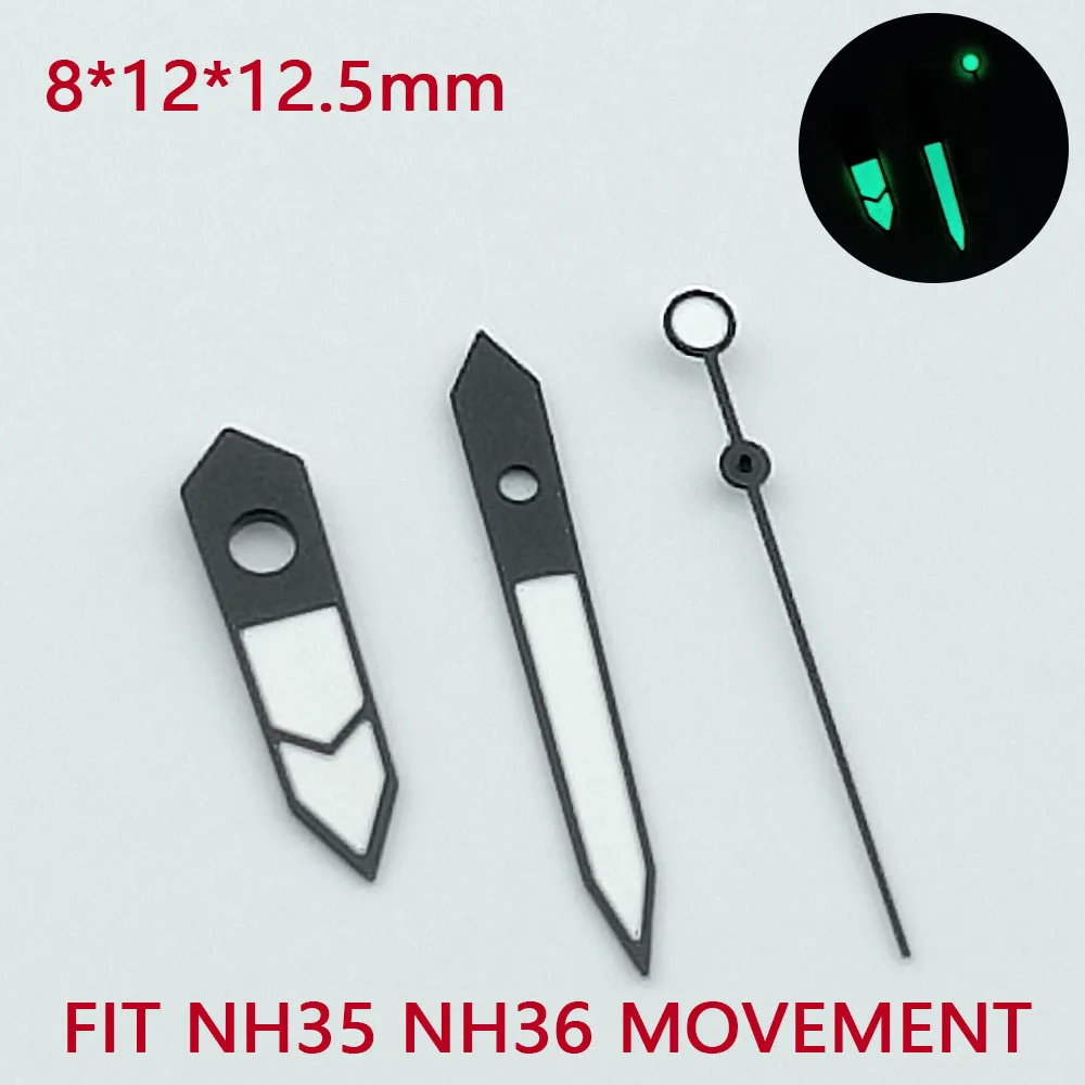 Watch Accessories Pointer NH35 NH36 sport watch Hands Green Super Luminous Suitable For NH35 NH36 Movement