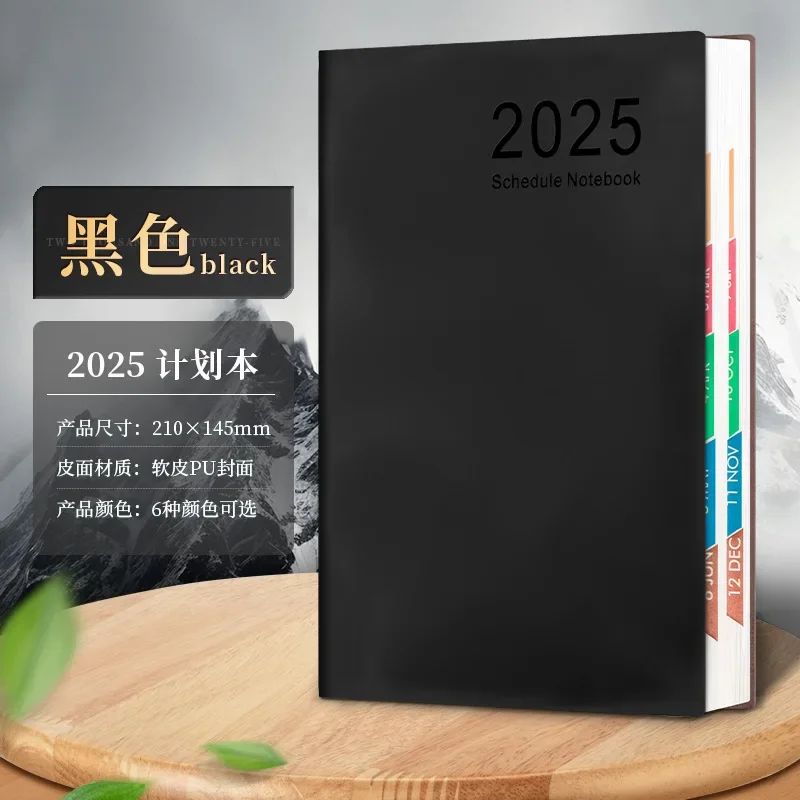 365 Days Daily Plan 2025 Efficiency Manual Almanac, Calendar Book Business Office Notepad Clock in Notebook planner organizer