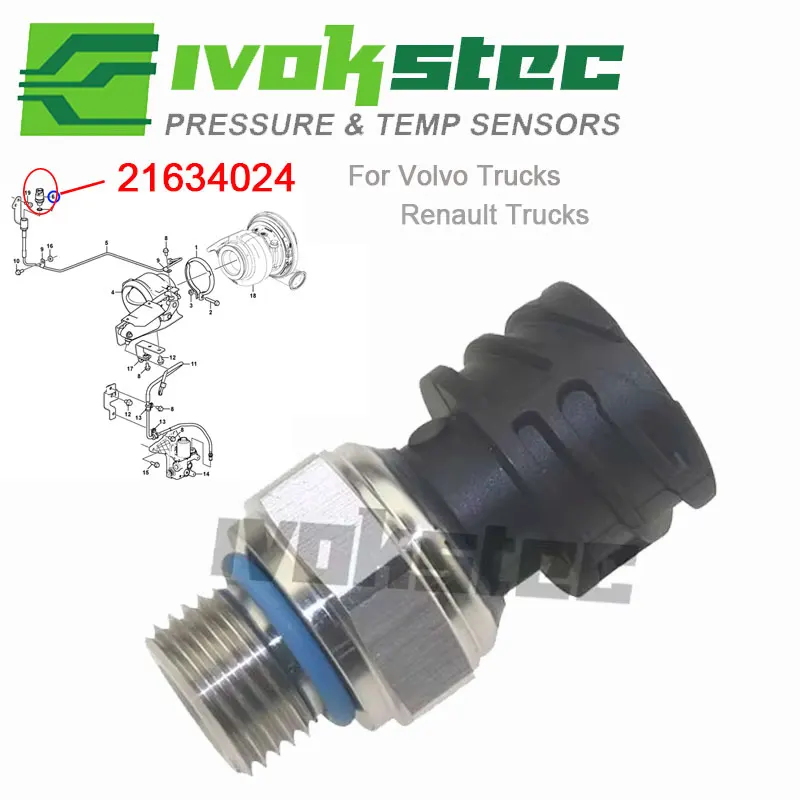 Oil Pressure Sensor Switch Sender Transducer For Volvo Trucks FH FM 21634024 Renault Trucks B5LH B5LHC B5TL 7421634024